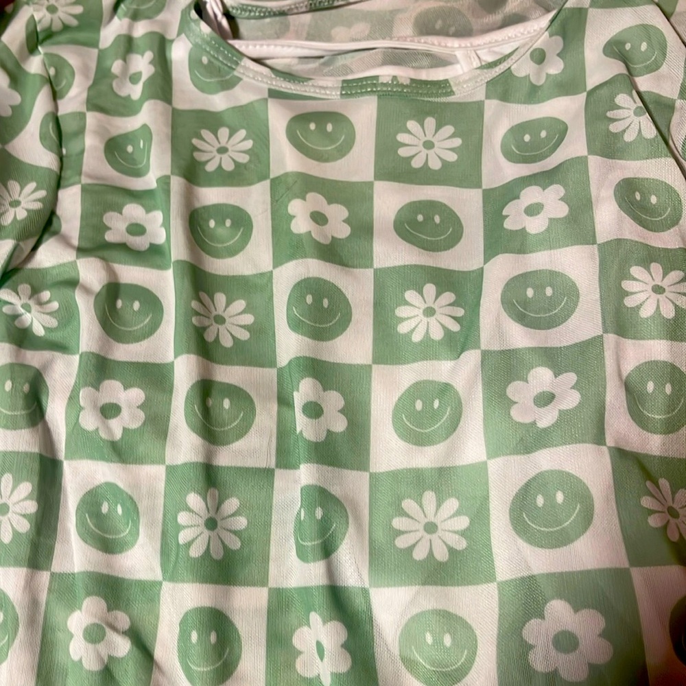 Miss Chievous Green Smiley Top